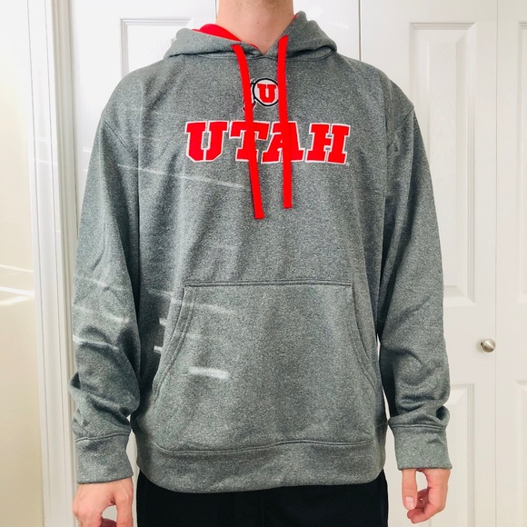 Champion Other - Champion University of Utah Utes Grey Red Hoodie L
